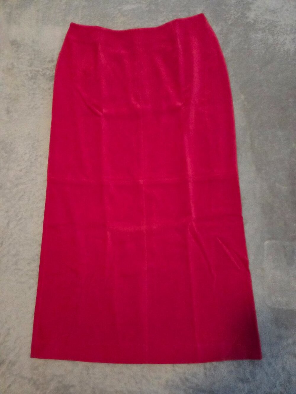 Talbots Red Stretch Long Skirt with Rear Slit Size 12